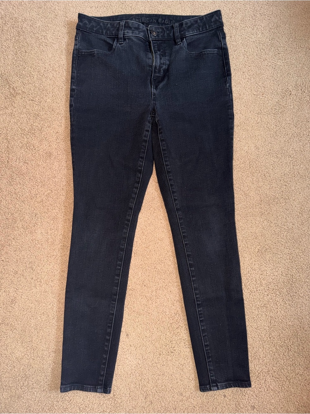 American Eagle Outfitters Dark Black Skinny Jeans for Women